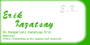 erik kazatsay business card